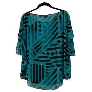 GUESS-Los Angeles | SHEER TUNIC TOP | SZ L |